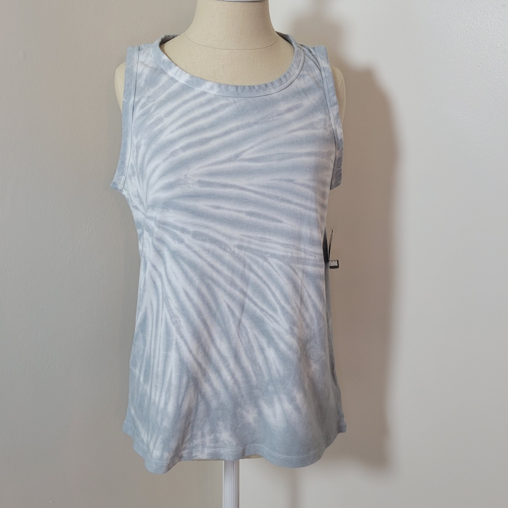 NWT Lucky Brand Gray Tie-Dye Tank Top Size M